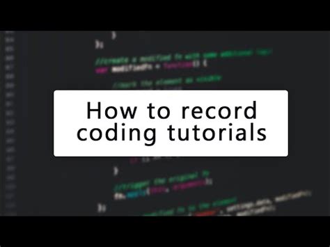 How to create coding tutorials [or at least how I make them] - YouTube
