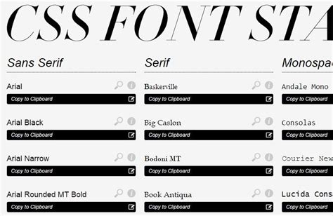 HTML/CSS Fonts に対する画像結果