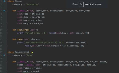 Python Subclass Code Example に対する画像結果