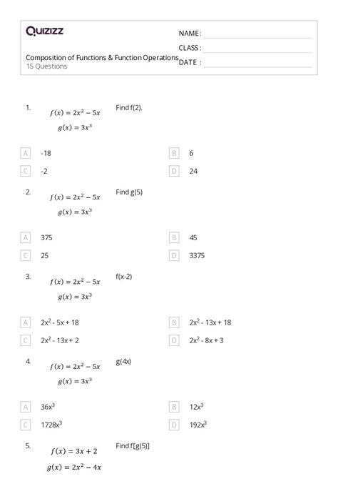 Operation of Functions Worksheet に対する画像結果