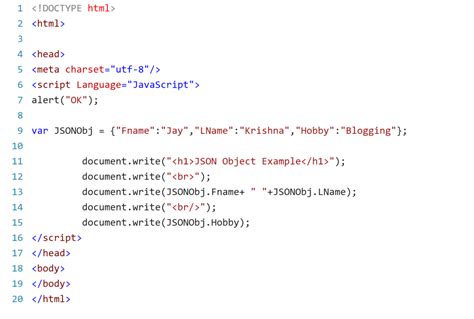 Image result for JSON Object to HTML