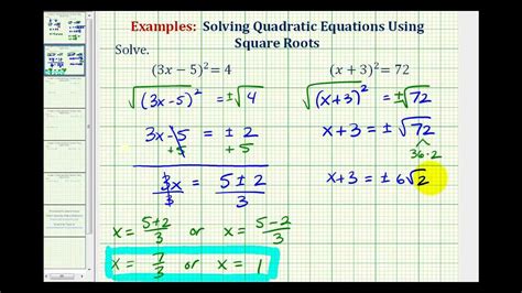Image result for How to Solve Quadratic by Square Root Method