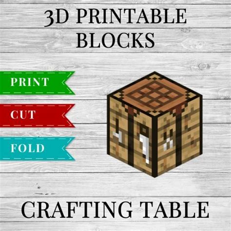 Image result for Minecraft Crafting Table Printable