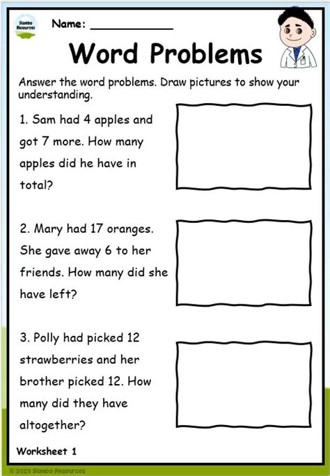 Image result for Template for Students to Start Writing Their Own Word Problems 1st Grade