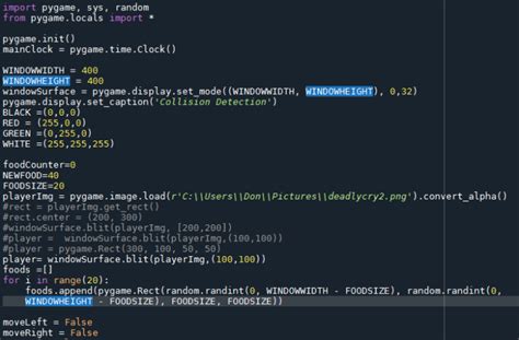 Pygame Collision に対する画像結果