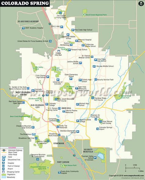 Image result for Colorado Springs Map