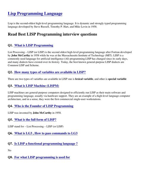 Image result for Lisp Programming Language