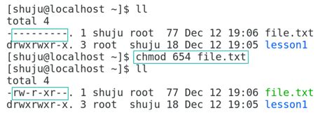 Toradh íomhá ar Linux Chmod 654