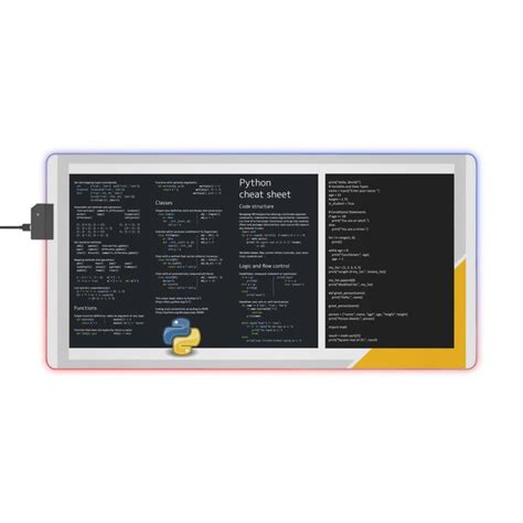 Afbeeldingsresultaten voor Python Programming Cheat Sheet Mouse Pad