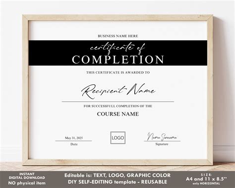 Image result for Certificate of Completion Minimalist