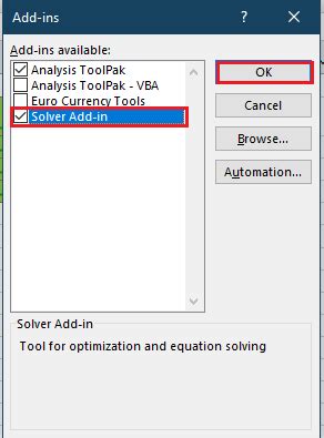 Image result for Solver Add-Ins