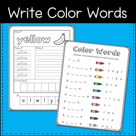 Image result for Identifying Color Words Worksheets