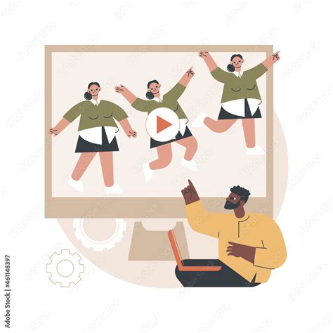 Computer animation abstract concept vector illustration. Animation ...