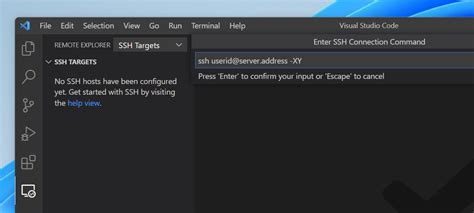 Toradh íomhá ar Visual Code Remote SSH