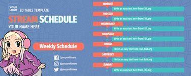 Image result for Stream Schedule Maker