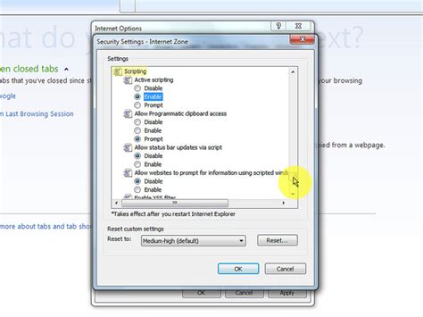 JavaScript Internet Options に対する画像結果