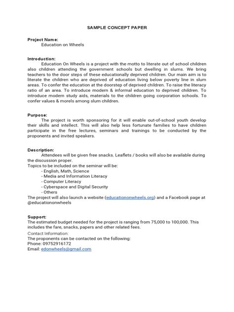 Image result for Concept Paper Example PDF