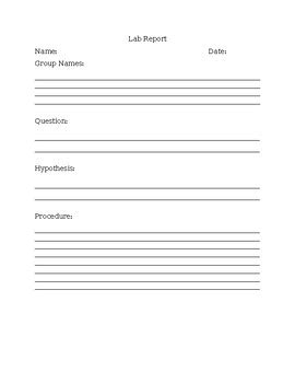 Image result for Science Lab Report