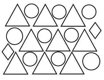 Simple Shape and Pattern Coloring Page by Carolyn Hatcher | TPT