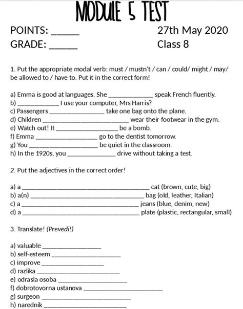 Toradh íomhá ar Grammar Quiz Module 5