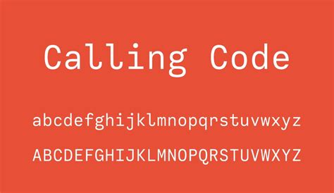 Calling Code Font に対する画像結果