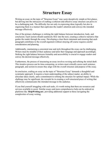 Image result for Structure Essay-Writing