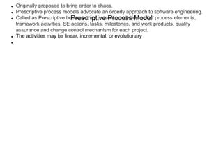 Image result for Differentiate Between Prescriptive and Evolutionary Process Model