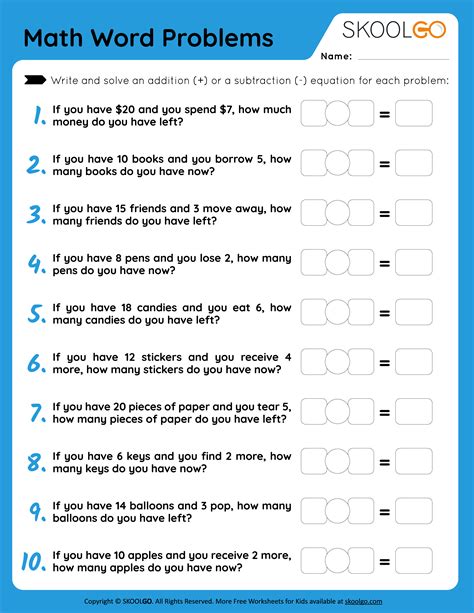 Image result for Math Word Problem Worksheets with Solutions