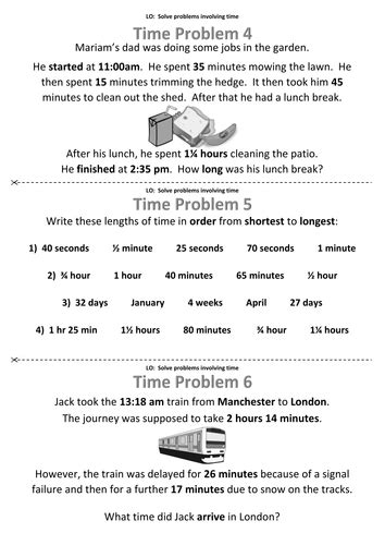 Image result for Time Problem Solving Grade 2