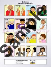 Image result for Sign Language Color Chart