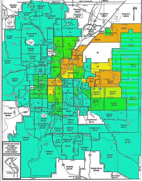 Image result for Denver Colorado Zip Code Map