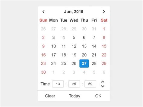 Toradh íomhá ar Date PICKER HTML