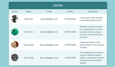 Afbeeldingsresultaten voor JavaScript Table CSS Beautiful