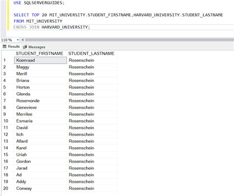Image result for SQL Cross Join Output