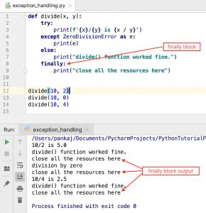 Image result for Python Try/Except Finally