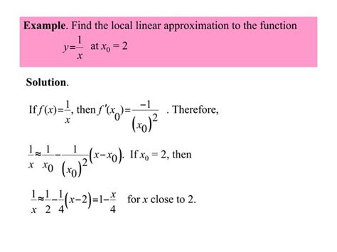 Local Linear Approximation Example に対する画像結果