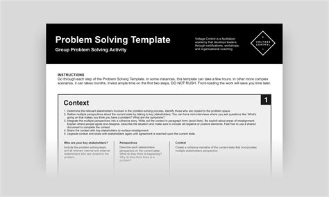 Image result for Working Group Problem Solving Template