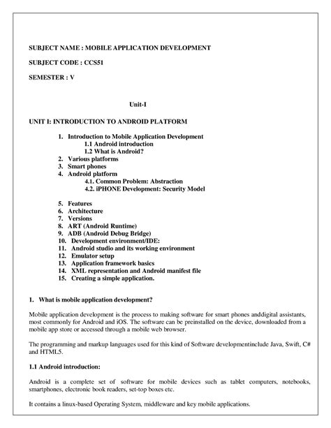 Image result for Mobile Application Development Subject