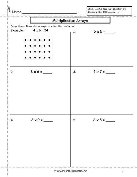 Image result for Multiplication Arrays Worksheets.pdf