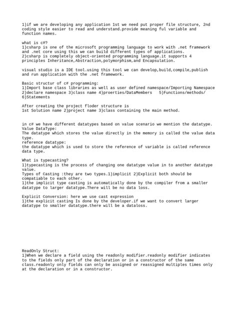 Image result for C# Programming Notes