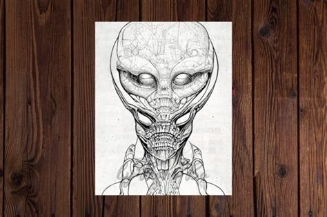 Scary Alien Coloring Pages に対する画像結果