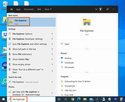 Image result for File Explorer On Windows 10 Start Menu
