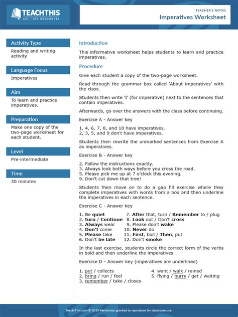 Imperative Mood Worksheet に対する画像結果