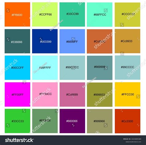 25 Rgb Color Codes Diagram Stock Illustration 2222695369 | Shutterstock