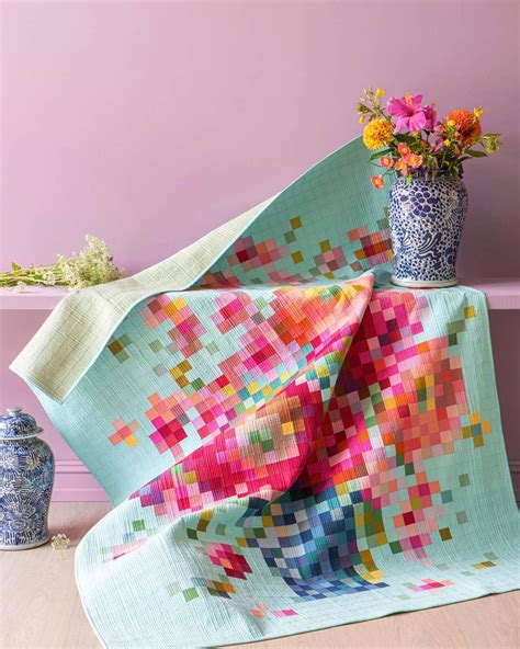 Tilda's Flower Vase Embroidery Quilt Kit - Petting Fabric