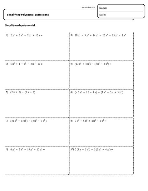 Toradh íomhá ar Polynomial Classification Worksheet