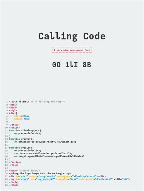 Calling Code Font に対する画像結果
