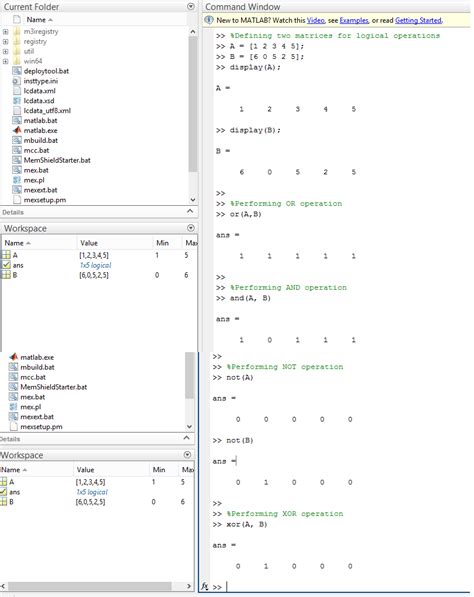 Toradh íomhá ar MATLAB Logic