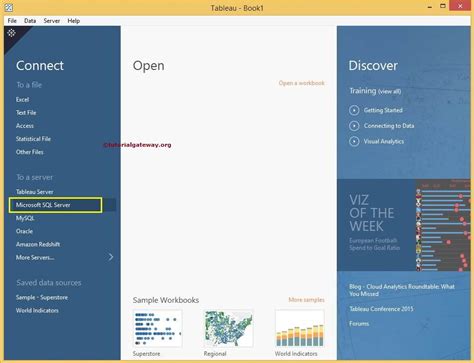 Tableau SQL Server に対する画像結果