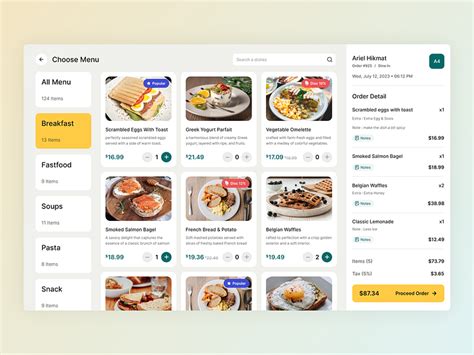 Image result for Ordering System Menu Design